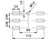 Mikrospínač 1-polohové SPST-NO 0,05A/48VDC SMT LED bílá 1,4N