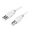 Kabel USB 2.0 USB A vidlice,USB B vidlice niklovaný 1,8m