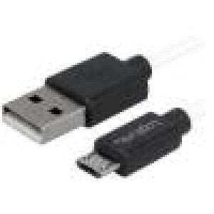 Kabel USB 2.0 USB A vidlice,USB B micro vidlice niklovaný