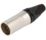 Zástrčka XLR vidlice PIN:7 přímý na kabel pájení 3,5÷8mm