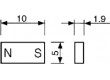 Magnet: konstantní 10x5x1,9mm SmCo 115mT