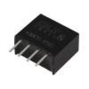 QDC1S-1212S Převodník: DC/DC 1W Uvst:10,8÷13,2V 12VDC SIL4 7x11,7x10mm