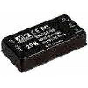 SKA20B-12 Převodník: DC/DC 20W Uvst:18÷36V 12VDC Ivýst:1666mA 2