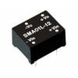 SMA01M-09 Převodník: DC/DC 1W Uvst:10,8÷13,2V 9VDC Ivýst:110mA 1,7g