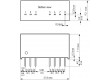 TMR2422 Převodník: DC/DC 2W Uvst:18÷36V Uvýst:12VDC Uvýst2:-12VDC