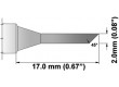 Hrot kopyto 2mm 325÷358°C zahnutý pod úhlem 45°
