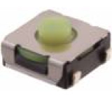 Mikrospínač 1-polohové SPST-NO 0,05A/12VDC SMT 1,96N 3,4mm