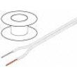 Kabel reproduktorový 2x1mm2 licna OFC bílá PVC -15÷70°C