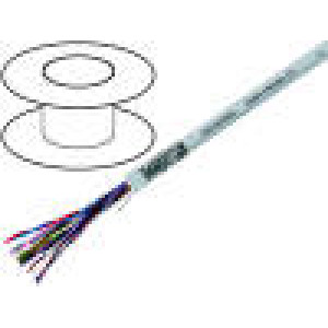 Kabel LiYCY-P 3x2x0,25mm2 PVC šedá 350V