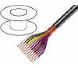 Kabel 10x0,5mm2 PVC FirestoP® černá 49V