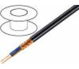 Kabel 2x0,25mm2 PVC FirestoP® černá 49V