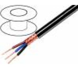Kabel 3x0,25mm2 PVC FirestoP® černá 49V