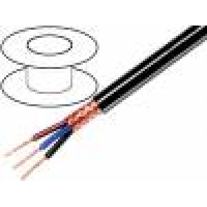 Kabel 3x1mm2 PVC FirestoP® černá 49V