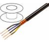 Kabel 4x0,35mm2 PVC FirestoP® černá 49V