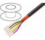 Kabel 6x1mm2 PVC FirestoP® černá 49V