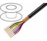 Kabel 8x0,75mm2 PVC FirestoP® černá 49V