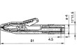 Krokosvorka 25A černá - rozsah uchopení max 9,5mm