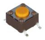 Mikrospínač 1-polohové SPST-NO 0,05A/12VDC SMT 3,2N 4,3mm