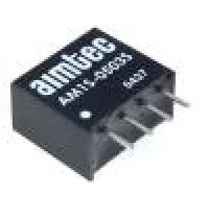 AM1S-0503SZ Převodník: DC/DC 1W Uvst:4,5÷5,5V 3,3VDC Ivýst:300mA SIP4