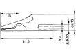 Krokosvorka 15A 60VDC červená - rozsah uchopení max 4mm