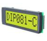 Zobrazovač: LCD alfanumerický STN Positive 8x1 LED 68x26,8mm