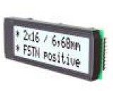 Zobrazovač: LCD alfanumerický FSTN Positive 16x2 LED PIN:18
