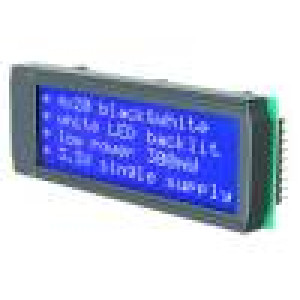 Zobrazovač: LCD alfanumerický STN Positive 20x4 modrá LED