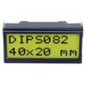 Zobrazovač: LCD alfanumerický STN Positive 8x2 40x20mm PIN:14