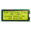 Display: LCD alphanumeric STN Positive 20x4 yellow-green LED