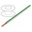 Kabel LgY licna Cu 0,35mm2 PVC zeleno-bílá 300/500V
