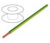 Kabel LgY Cu 0.35mm2 PVC green-yellow 300/500V
