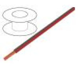 Kabel LgY licna Cu 0,35mm2 PVC šedo-červená 300/500V