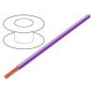 Kabel LgY Cu 0.75mm2 PVC white-violet 300/500V