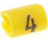 Kabelové značky pro kabely a vodiče Symbol štítku:4 PVC