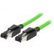 Patch cord SF/UTP 5 drát Cu PVC zelená 5m 22AWG Žíly: : 4