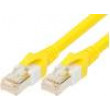 Patch cord SF/UTP 5e lanko Cu LSZH,PUR žlutá 0,2m 26AWG