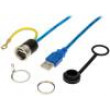 Kabel USB 2.0,s uzemněním,s krytkou 1m Provedení: přímý IP54