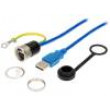Kabel USB 2.0,s uzemněním,s krytkou 2m Provedení: přímý IP54