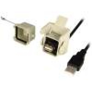 Kabel-adaptér USB 2.0,s ochrannou krytkou 1,8m IP65