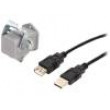 Kabel-adaptér USB 2.0,s ochrannou krytkou 3m Provedení: přímý