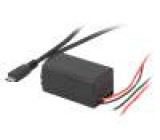 Automobilový napájecí zdroj USB micro vidlice 5V/1x2,1A 0,9m