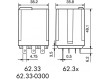 Relé elektromagnetické 3PDT 220VDC 16A/250VAC 16A/30VDC