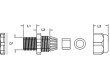 AG-16 Vývodka s prodlouženým závitem M16 1,5 IP68 Mat: polyamid
