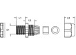AG-16GY1 Vývodka s prodlouženým závitem M16 1,5 IP68 Mat: polyamid