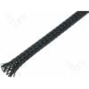HEGPX06 Polyesterové opletení PET, polyester Dél:200m černá UL94V-2