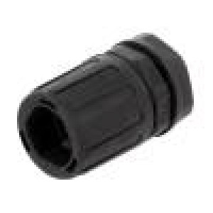 HG10-S-M12-PA66-BK Koncový konektor přímý Závit: metrický,vnější Ø opletení: 10mm