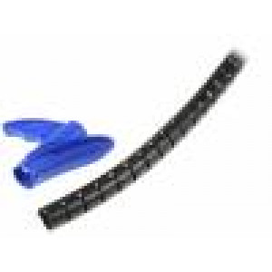 HWPP-16MM-PP-BK-K1 Spiral wrapping Bundle Ø:16mm polypropylene black L:2m