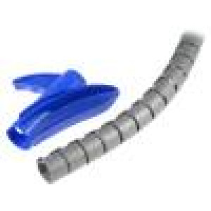 HWPP-25MM-PP-SR-K1 Spiral wrapping Bundle Ø:25mm polypropylene silver L:2m