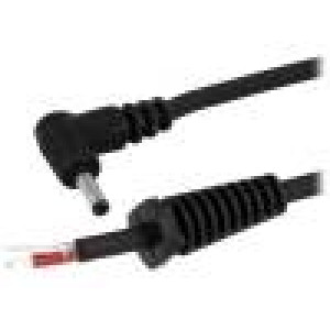 Kabel 2x1mm2 vodiče,DC 1,3/3,5 zástrčka úhlový černá 1,5m