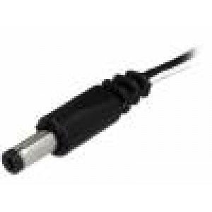 Kabel 2x0,5mm2 vodiče,DC 4,8/1,7 zástrčka přímý černá 1,5m